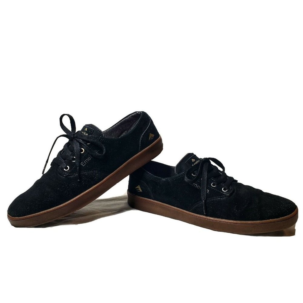 EMERICA THE ROMERO LACED MENS SIZE 9 BLACK/WHITE SKATE SHOES